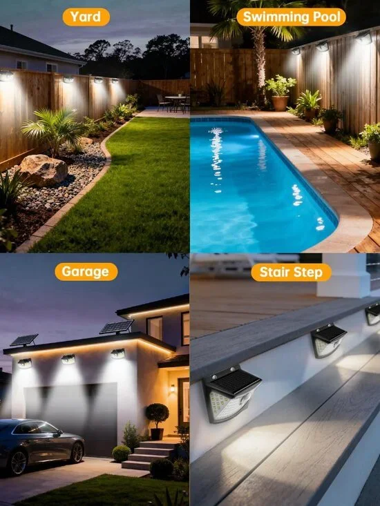 6-Pack Solar Motion Sensor Lights - 120 LEDs, IP65 Waterproof, Daylight White - Picture 7 of 7